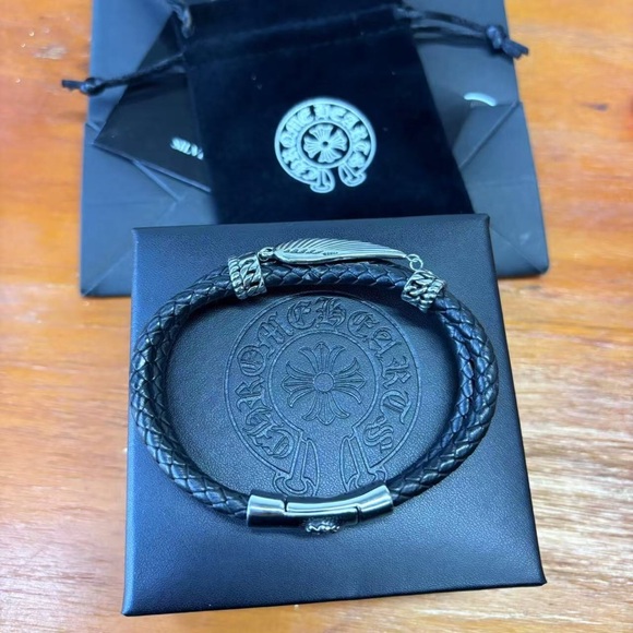 Handcrafted Chrome Hearts Bracelet with Sterling Silver Accents - Picture 4 of 5